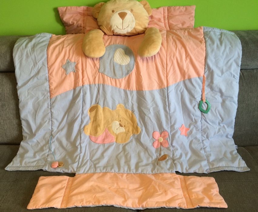 Mata z MISIEM *BabyOno* składana z miękkimi bokami