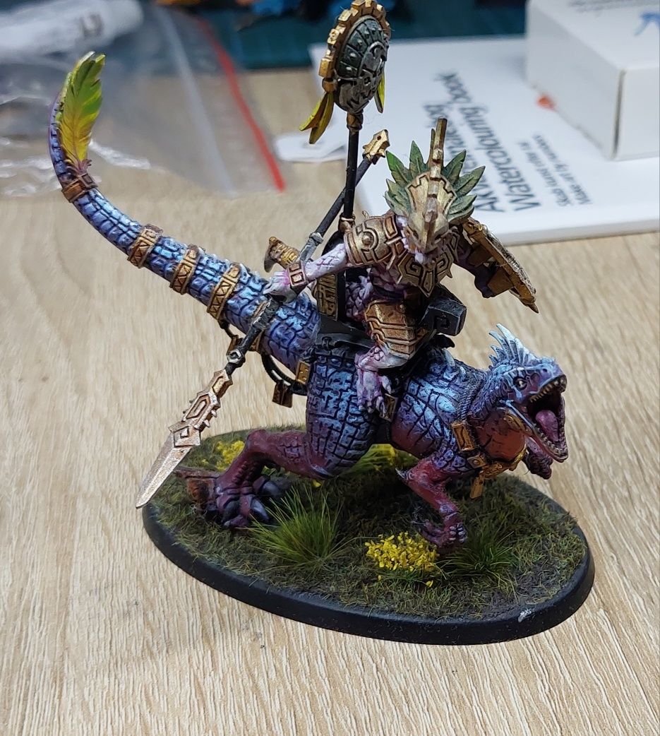 Warhammer Seraphon Saurus Scar-Veteran on Aggradon