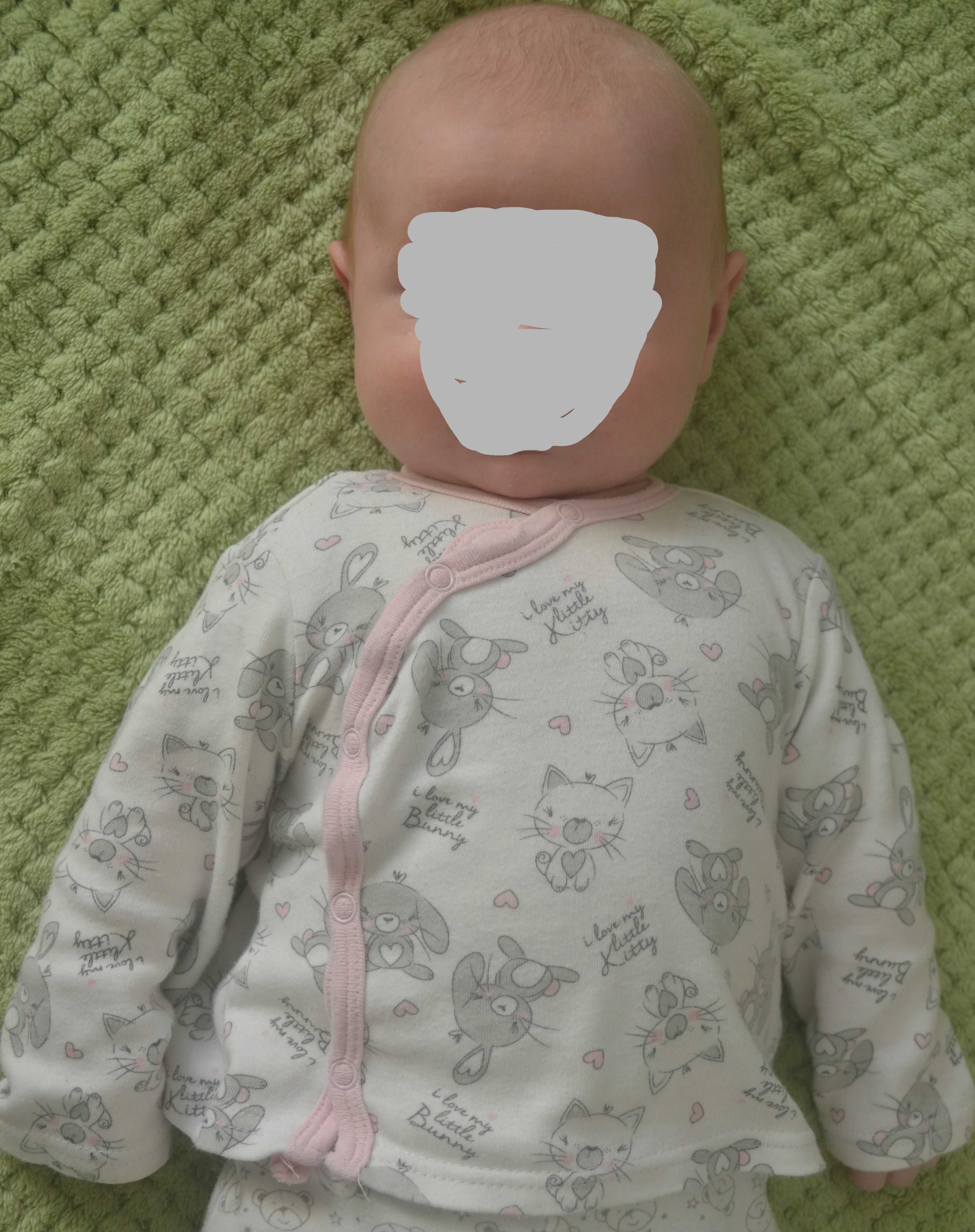 Zestaw 5szt Kaftaników i 5szt Czapeczek rozm.62