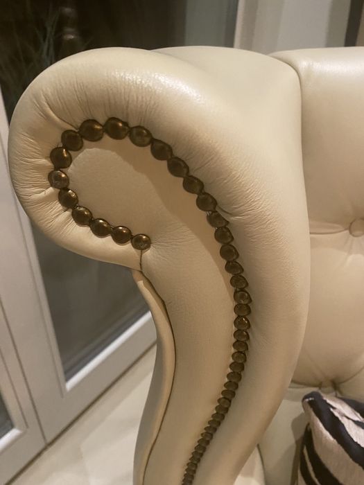 Fotel Chesterfield gabinetowy (skóra )