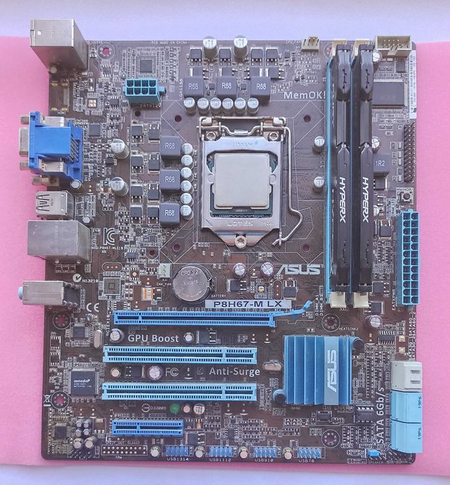 Комплект 1155 Intel xeon 1270, 16gb ddr3, sata3