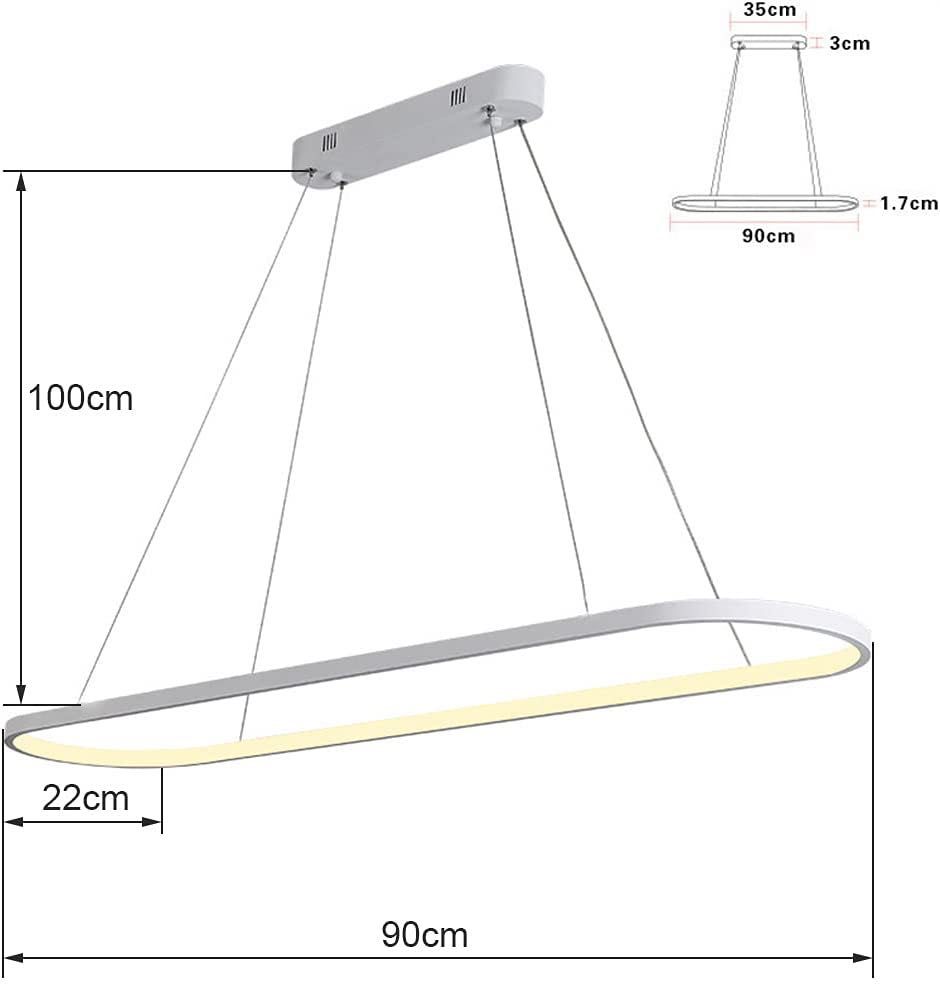 Lampa LED sufitowa, wisząca, ściemniana z pilotem zdalnego sterowania