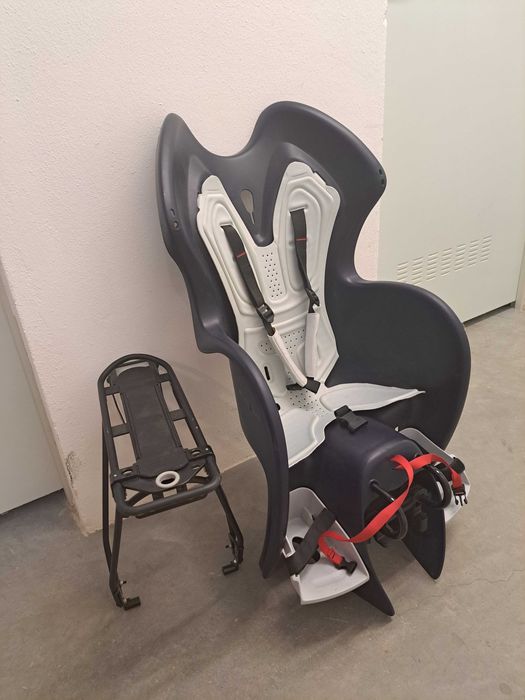 Cadeira de criança para bicicleta com suporte para bicicleta de adulto