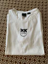 T-shirt Pinko roz 40 ( L) biały Brusslotto  regular fit