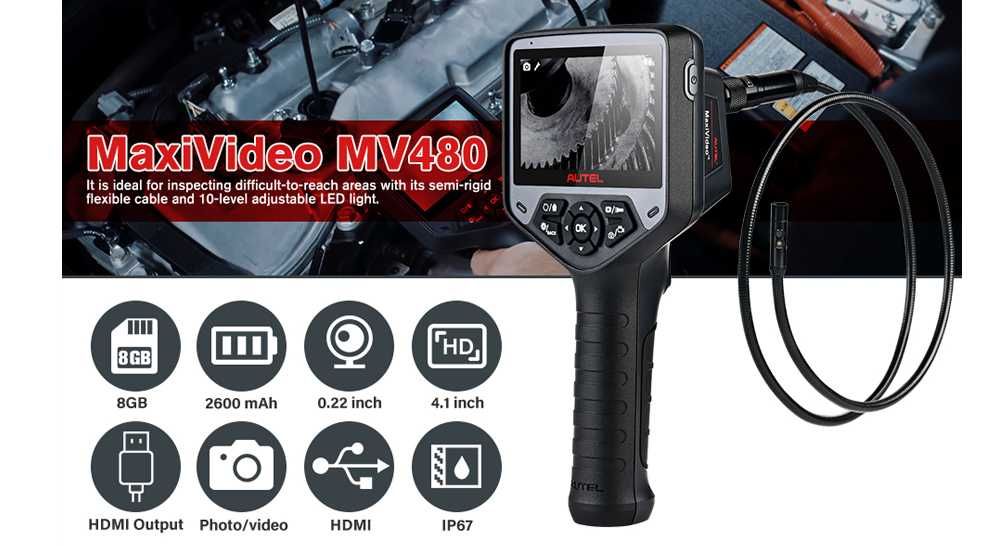 Autel Maxivideo MV480 Câmara Video Inspecção (NOVO)