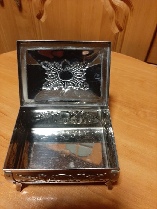 Szkatułka ze stali nierdzewnej Stainless Steel Poland  Prl
