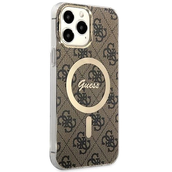 Etui Guess 4G MagSafe na iPhone 13 Pro Max - brązowe
