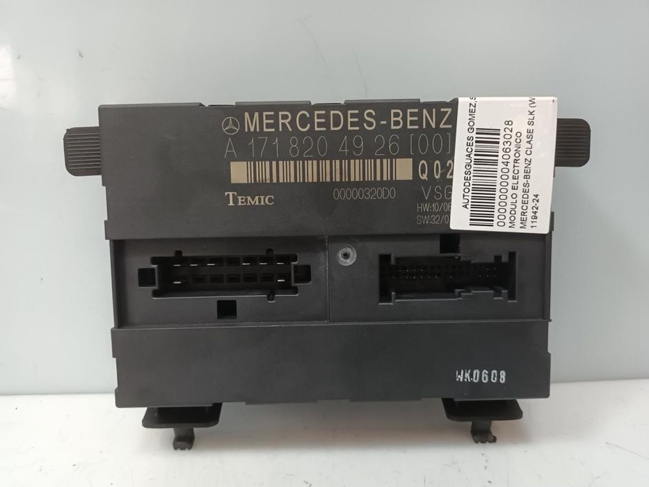 MÓDULO ELETRÓNICO MERCEDES-BENZ SLK BM 171 ROADSTER