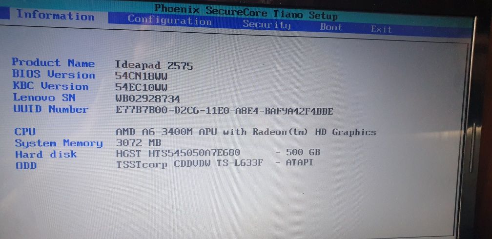 Lenovo z575 IdeaPad
