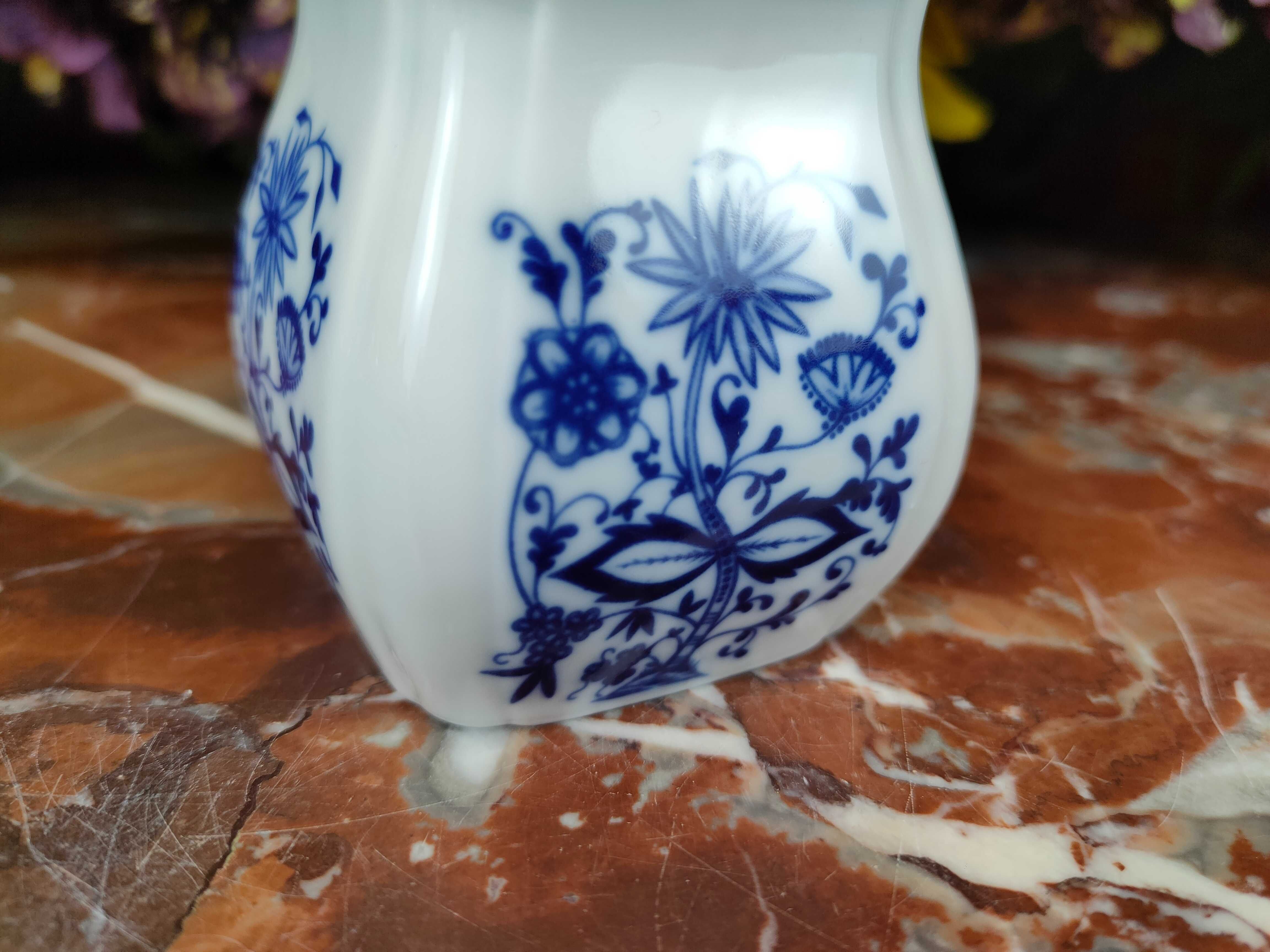 Mały porcelanowy pojemnik - Thymian - Wzór cebulowy - 130ml - Inglasur