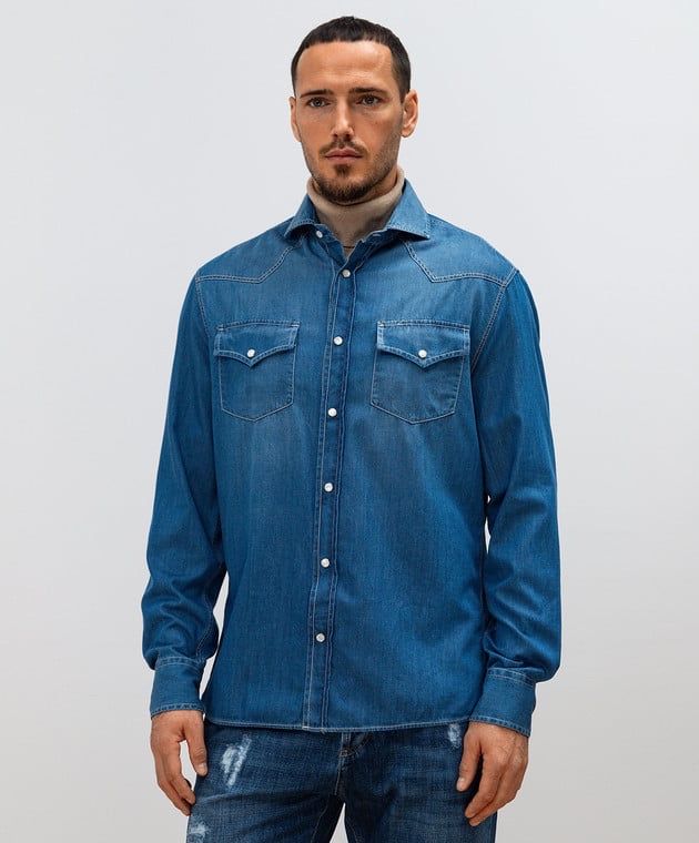 Джинсова сорочка Brunello Cucinelli M