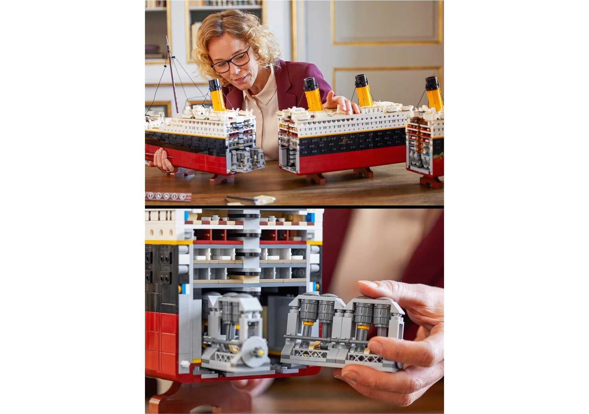 LEGO Icons Titanic 10294 Statek Ruchome Elementy Ogromny Model 135cm