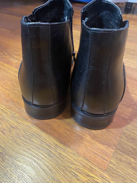 Шкіряні зимові класичні чоловічі ботинки