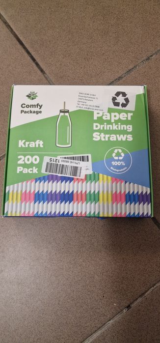 200 słomek na Napoje, GRATIS 3 koszulki