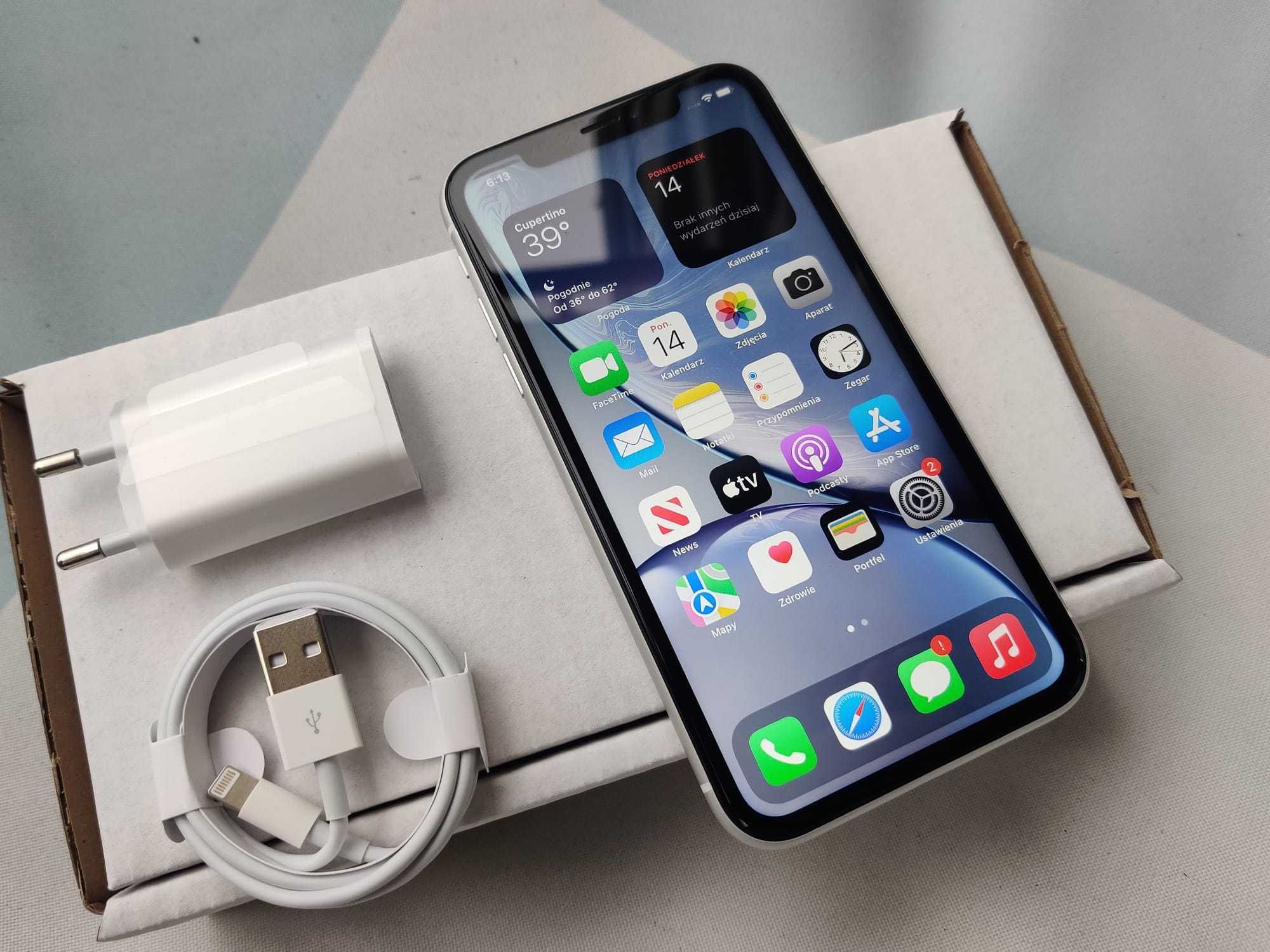 iPhone XR 256GB White Biały Silver Srebrny Grey Bat100% Gwarancja