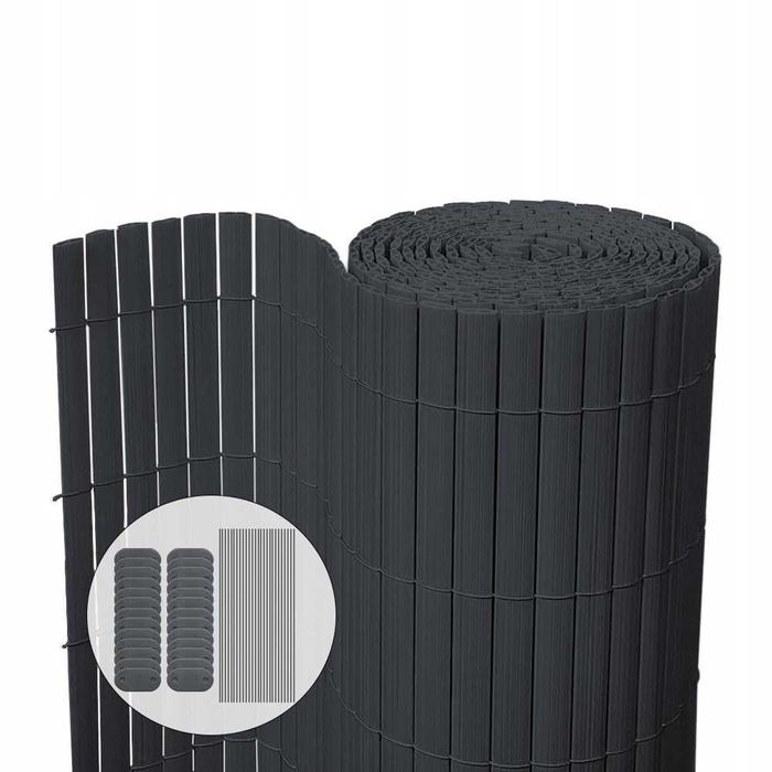 VOUNOT Siatka z PVC Ultra Wzmocniona Osłona balkon altana 80x300cm