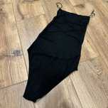 czarne body odkryte plecy XS/S sznureczki open back