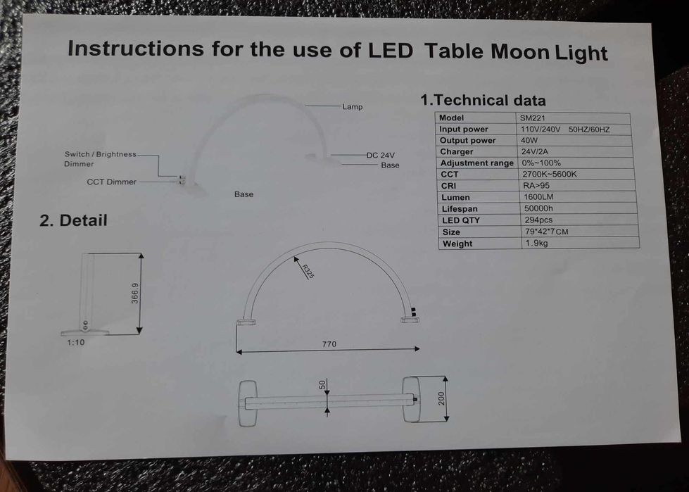 Lampka biurkowa to the moon księży nowa