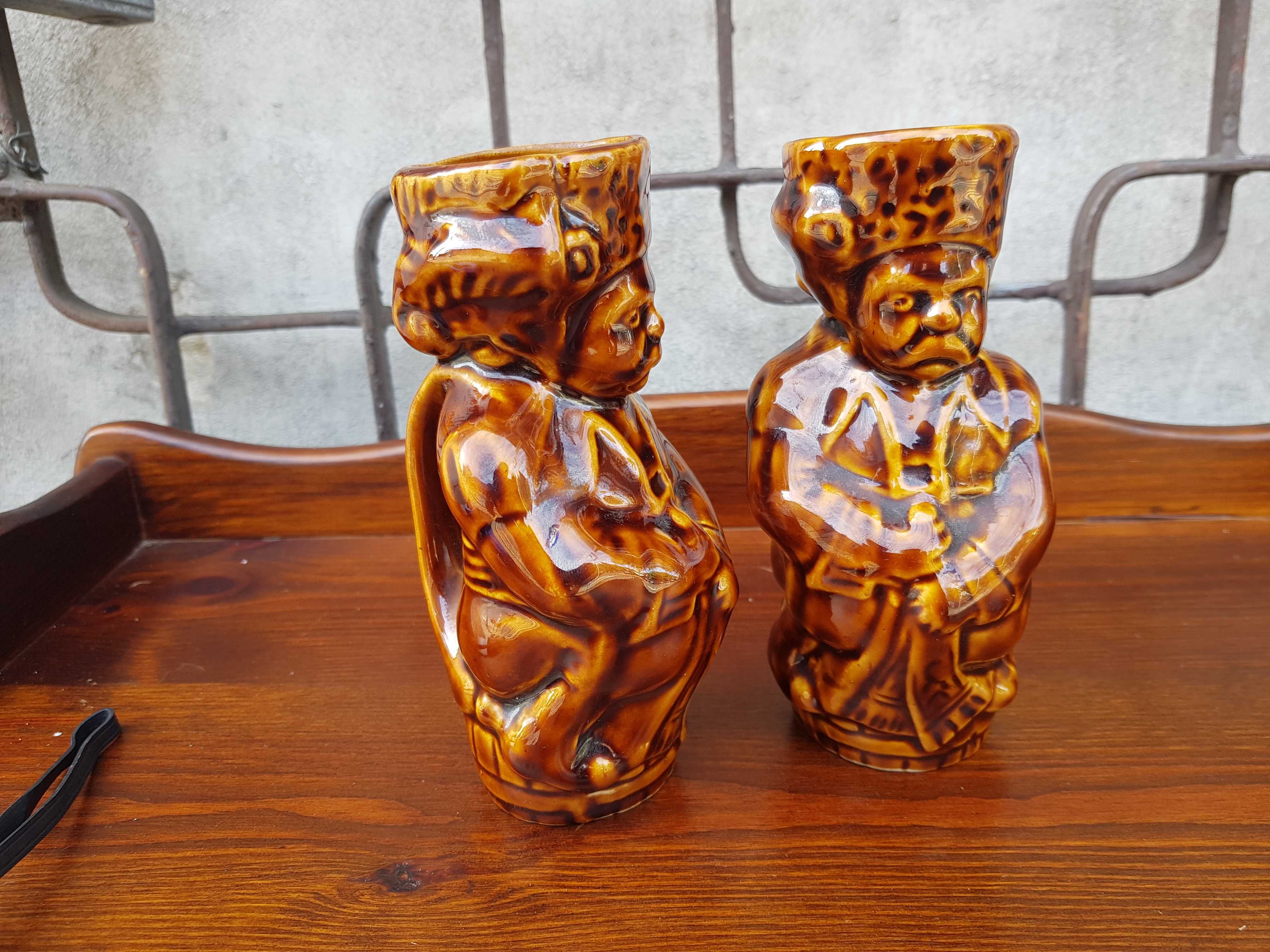 Stare ceramiczne wazony dzbanki komplet 2 sztuki