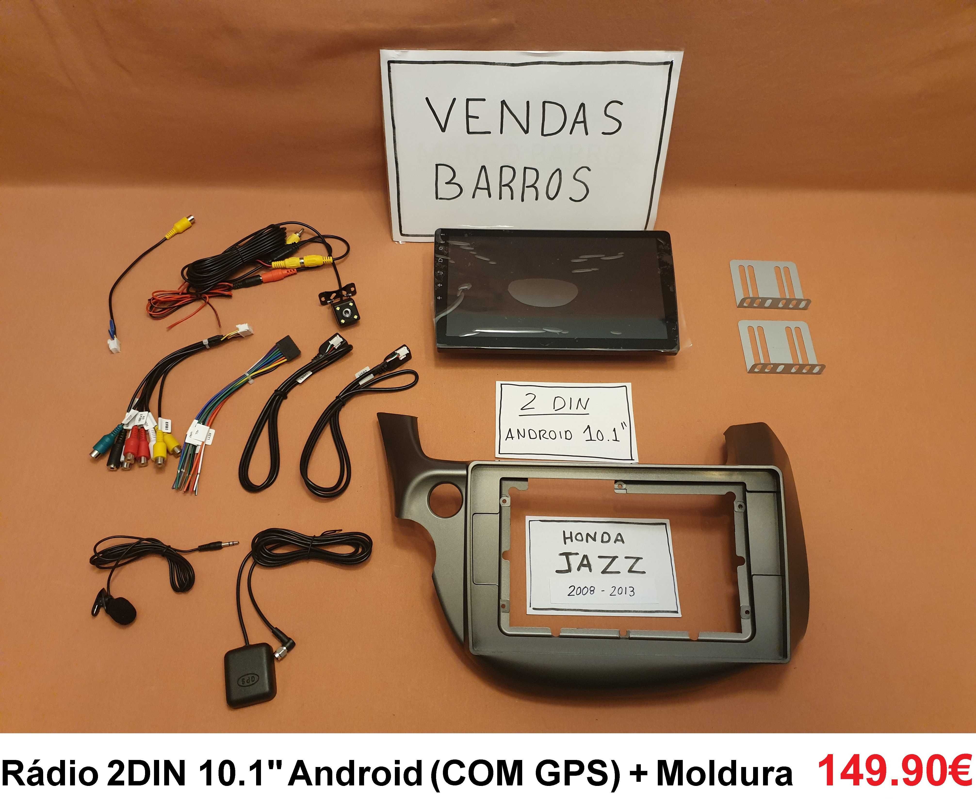 (NOVO) Rádio 2DIN • HONDA Jazz (2002 a 2013) • Android GPS Bluetooth