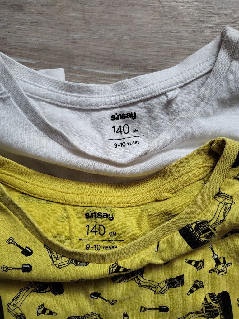 2 pak dwa t-shirty chłopięce r. 140