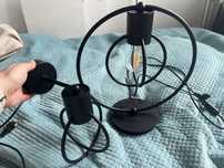 Kinkiet lampa stołowa sigma koło river loft zestaw czarny
