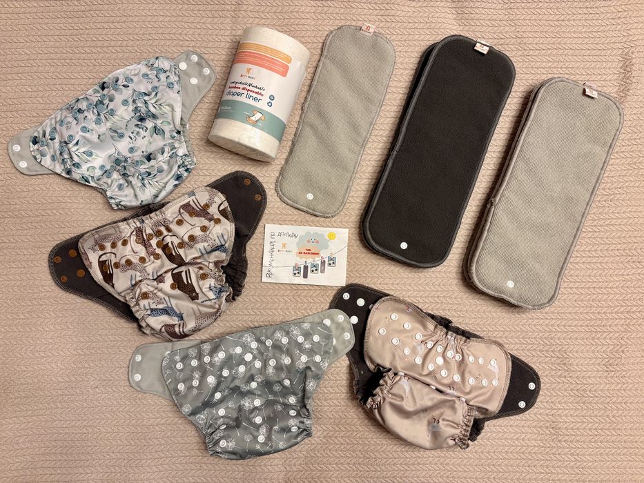 Набір багаторазових підгузків Happymoon