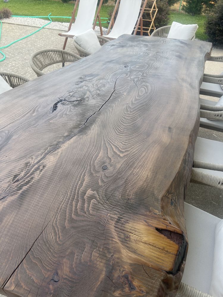Mesa cedro com velatura para exterior