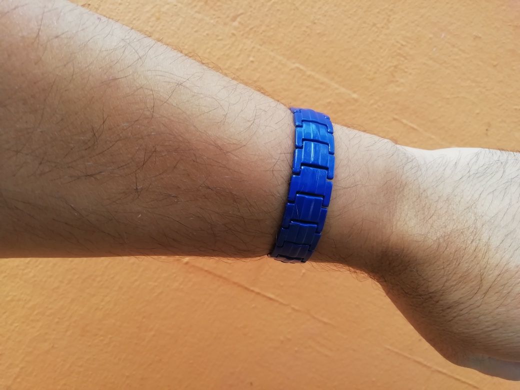 Pulseira Equilíbrio, Bio-Saúde (Magnética, Infravermelhos) Azul