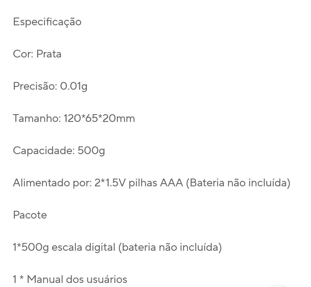 Balança Digital de Precisão para Joias 500g SELADO