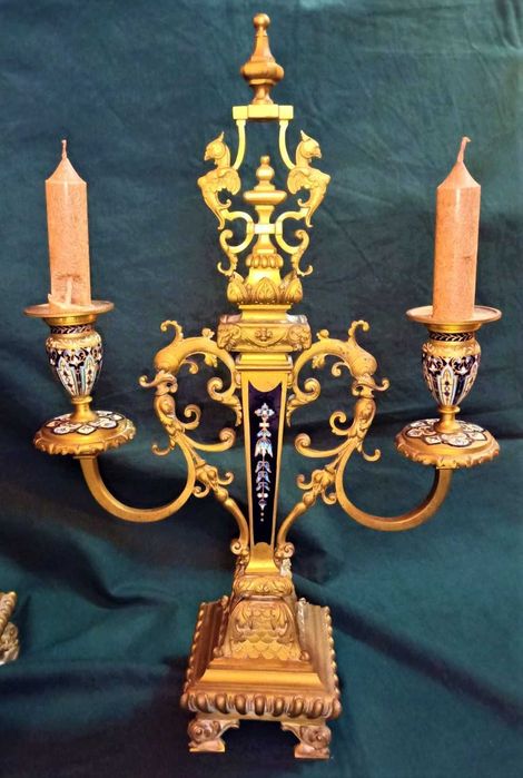 Garniture Cloisonné Francês XIX