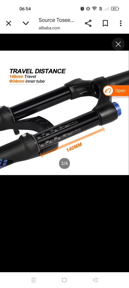 Amortyzator widelec mtb