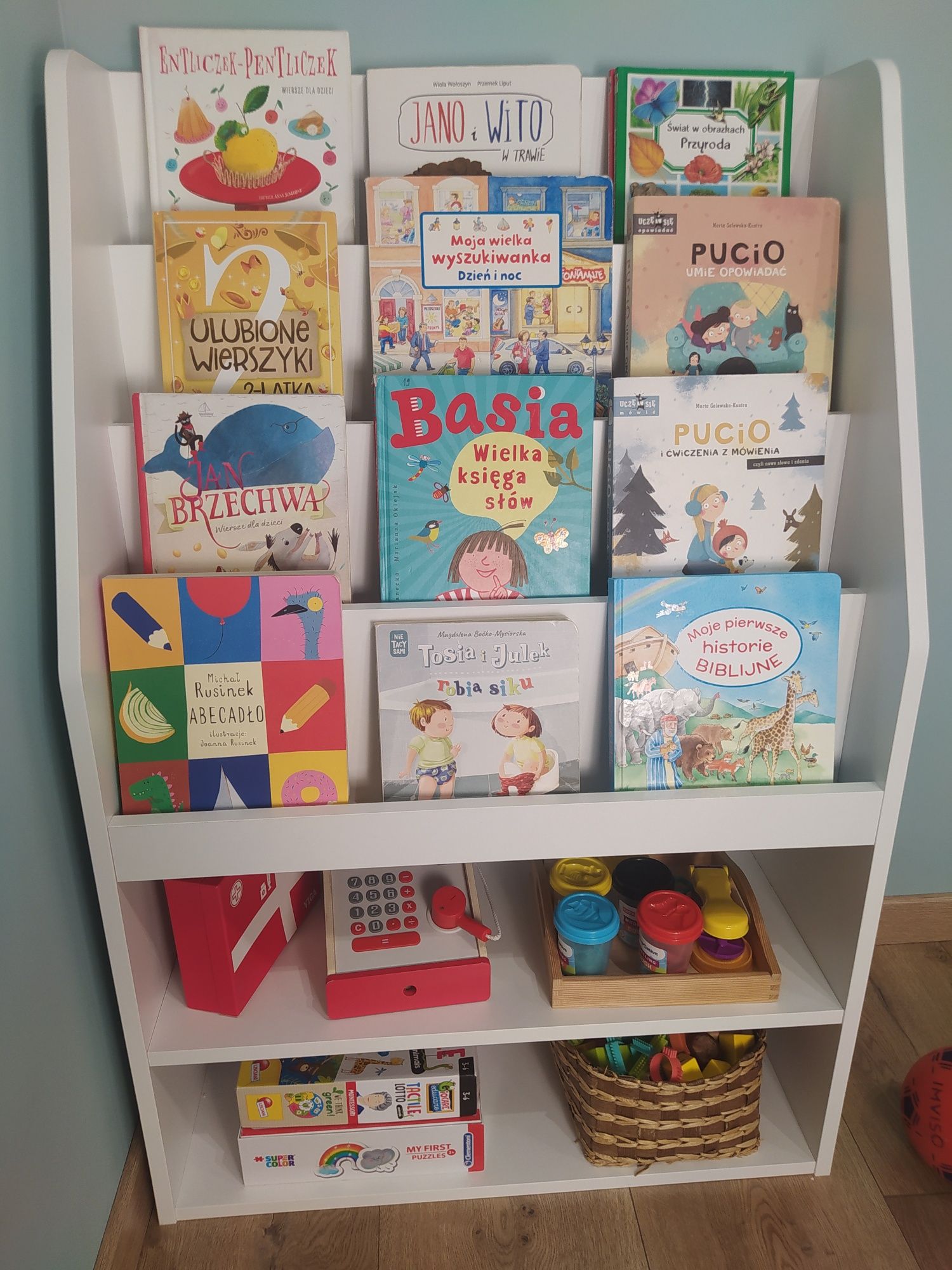 Regał na zabawki Montessori półka na ksiażki biblioteczka