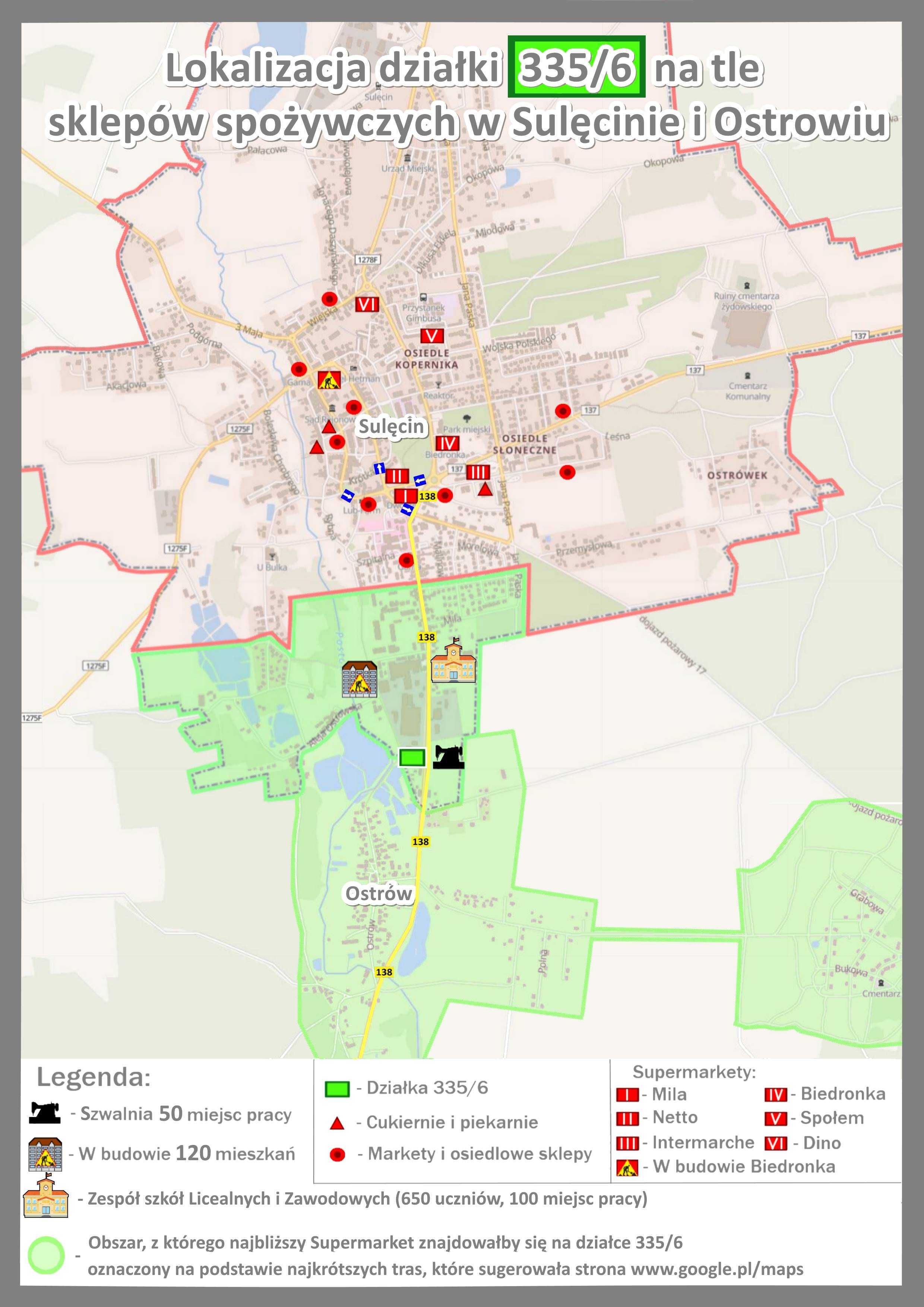 Dz. Inw. pod market/st.paliw itp.(Bp),3,823m2,m.pow.Sulęcin,dr.woj.138