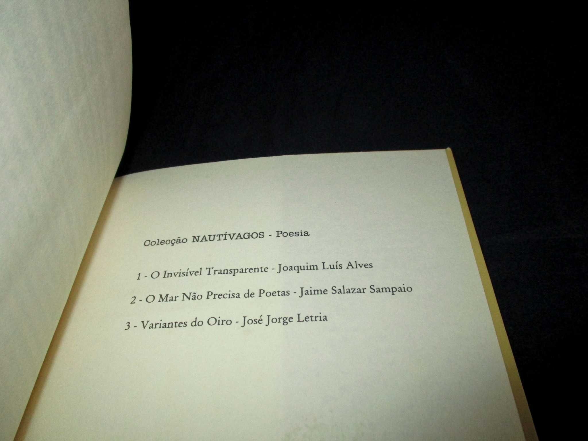 Livro Variantes do Oiro José Jorge Letria