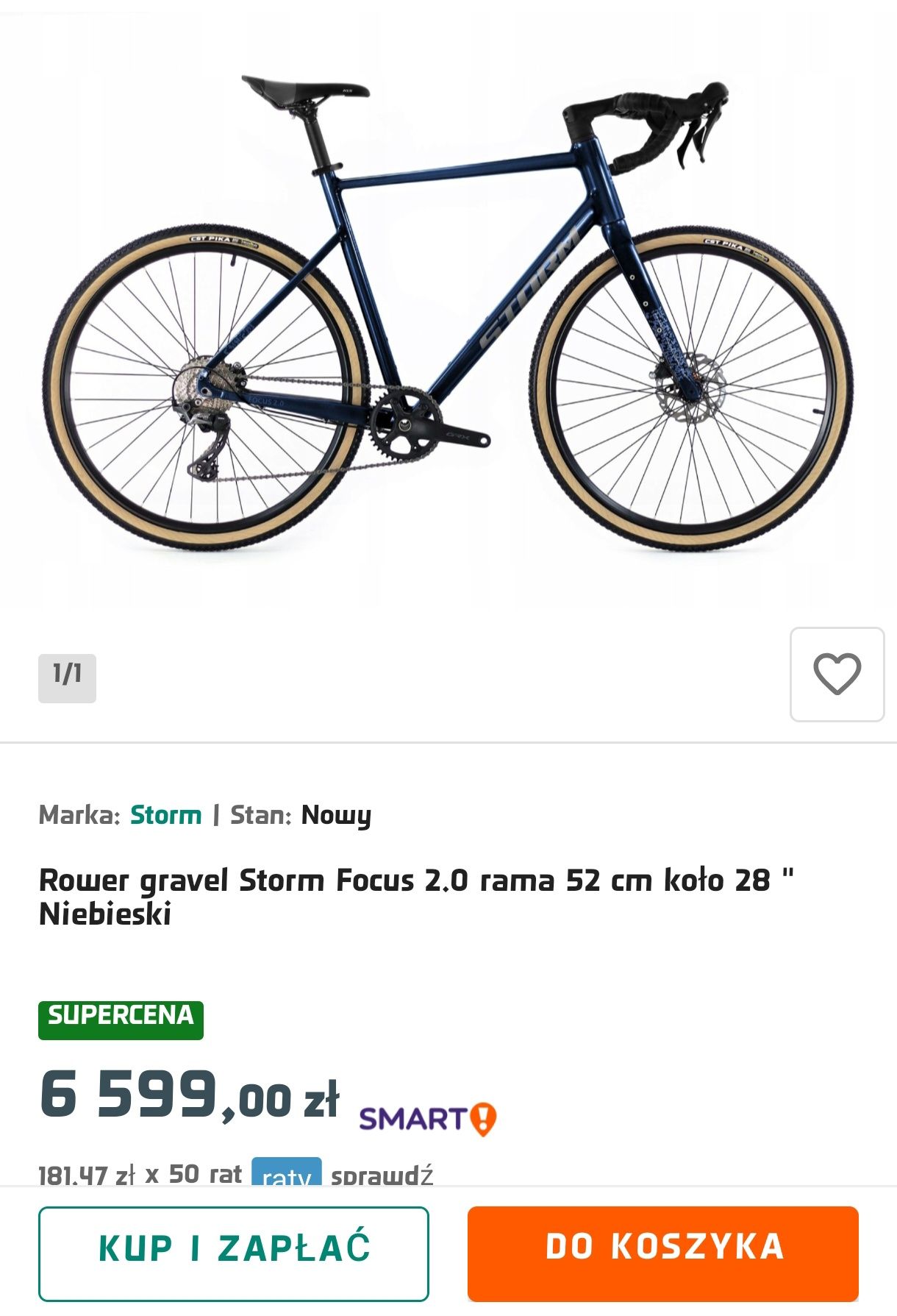 Rower Storm focus 2.0 gravel, grx pełny 2/10, sztywne osie, roz.58 XL