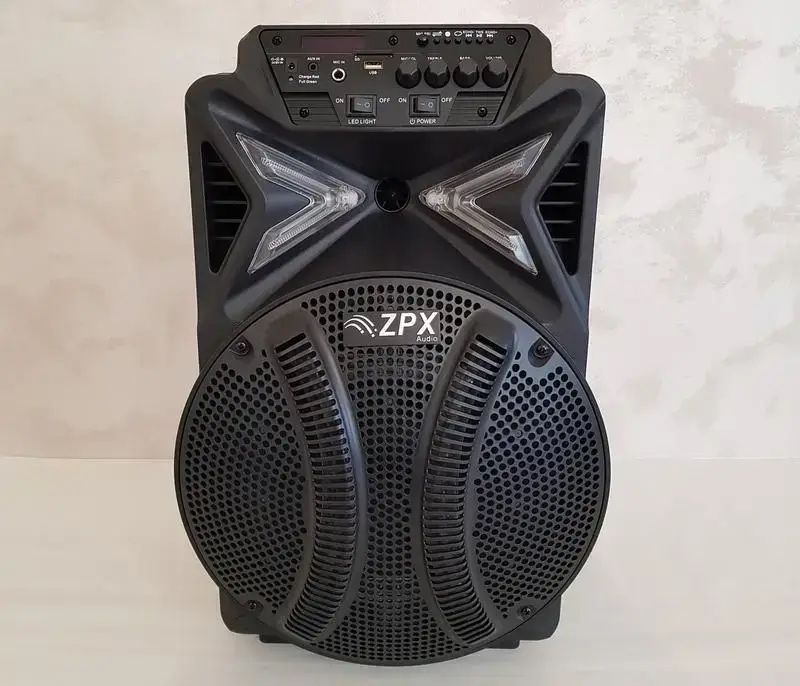 Портативна колонка акустична система ZPX ZX-7782 з пультом + мікрофон
