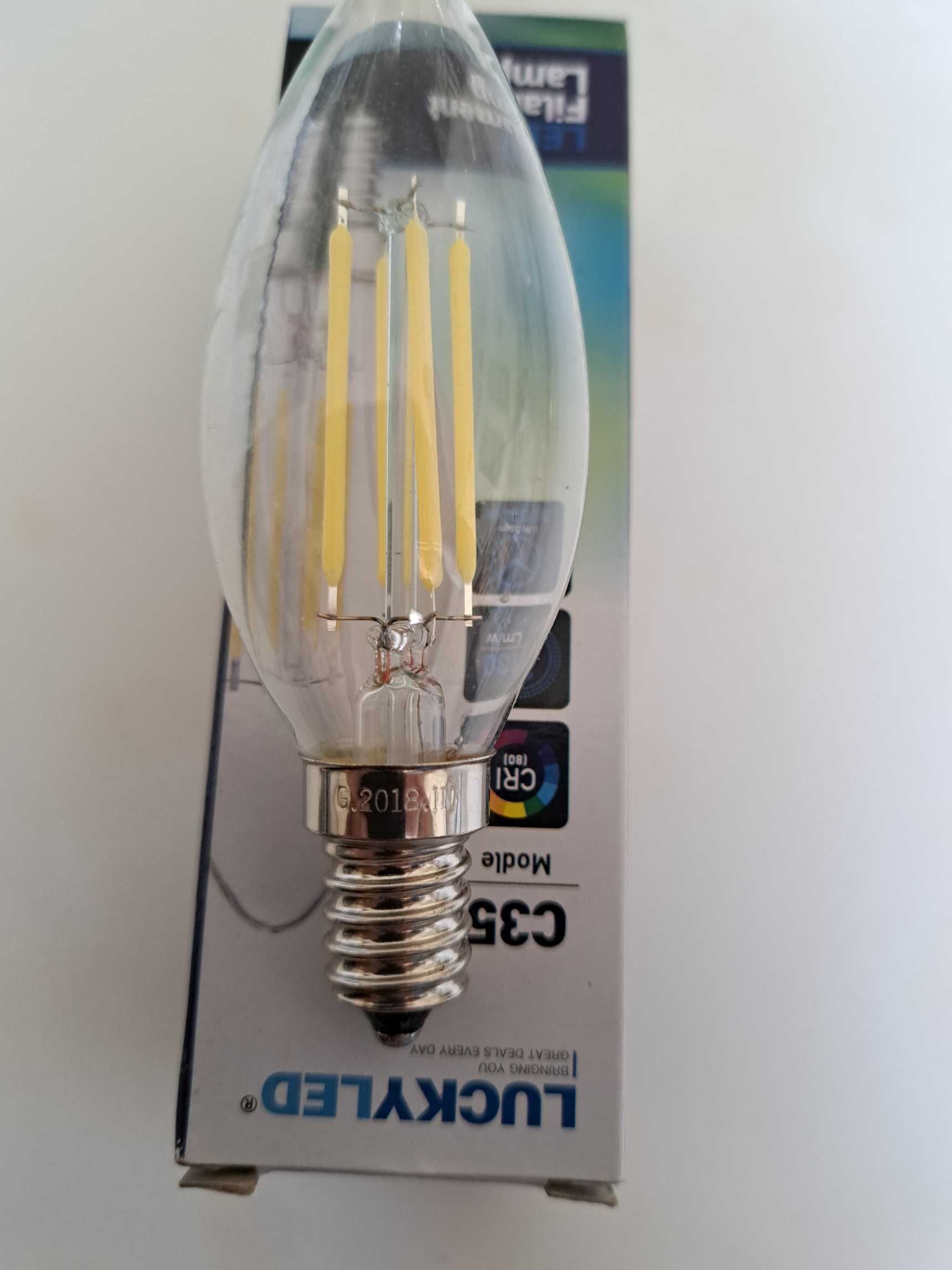 E14 5 x Lampadas LED de Filamento 220V 4W