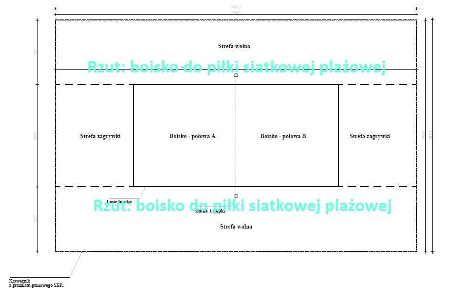 Projekt boiska do siatkówki plażowej na zgłoszenie + kosztorys pod LGD