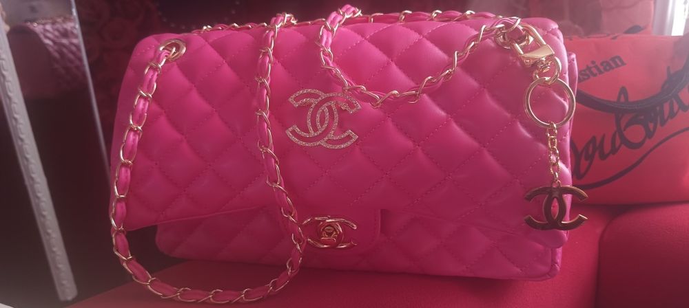 Torebka Chanel CC różowa fuksja piękna
