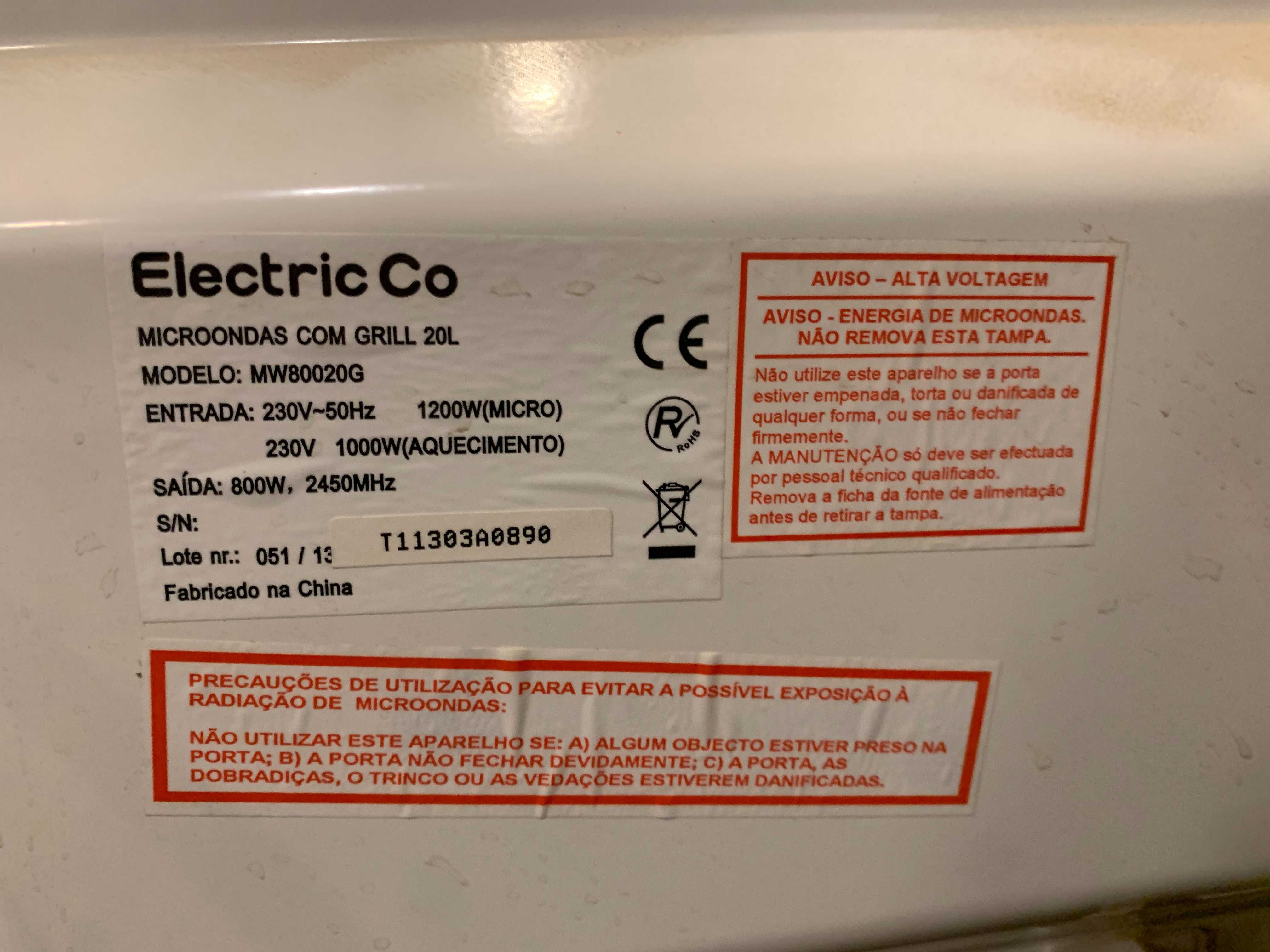 Microondas branco Electric Co