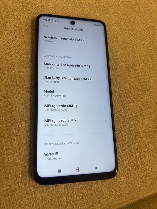 Smartfon XIAOMI Redmi Note 9 Pro 6/128GB 6.67" Szary