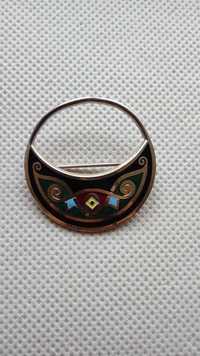 Cloisonne broszka vintage