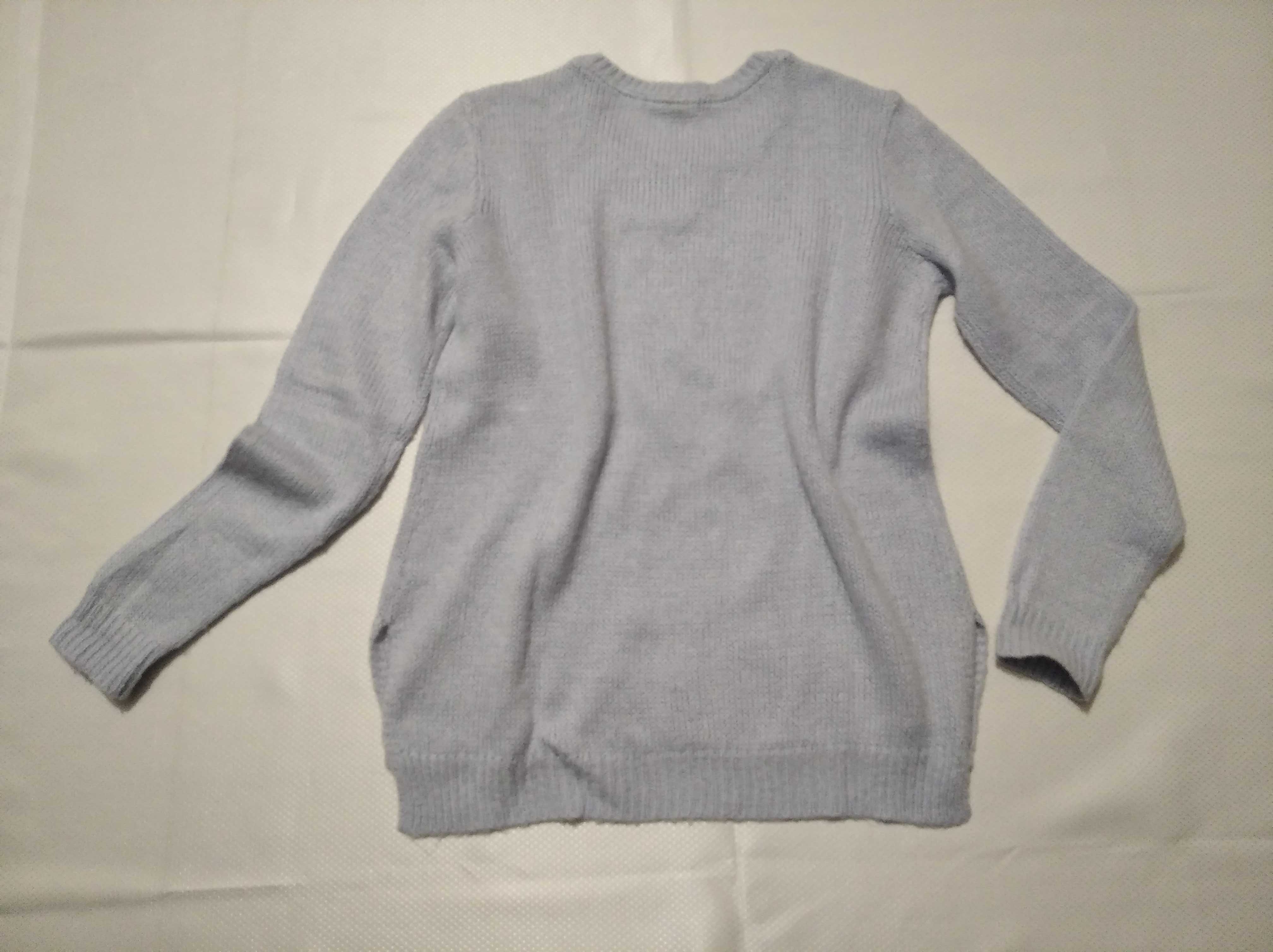 Błękitny sweter H&M r. 36/38 w bdb. stanie moher