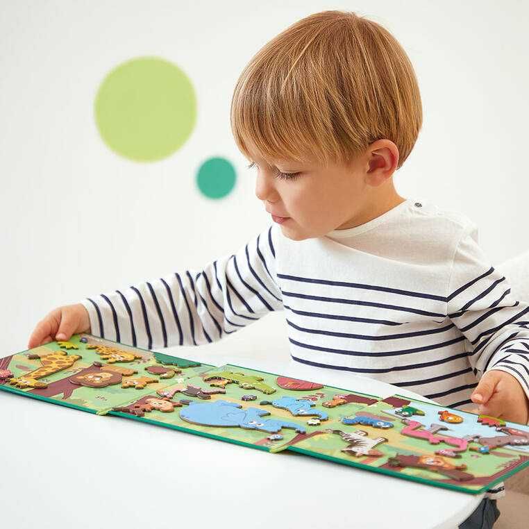 Puzzle magnetyczne Afrykańskie Zwierzęta Magnetistories Janod