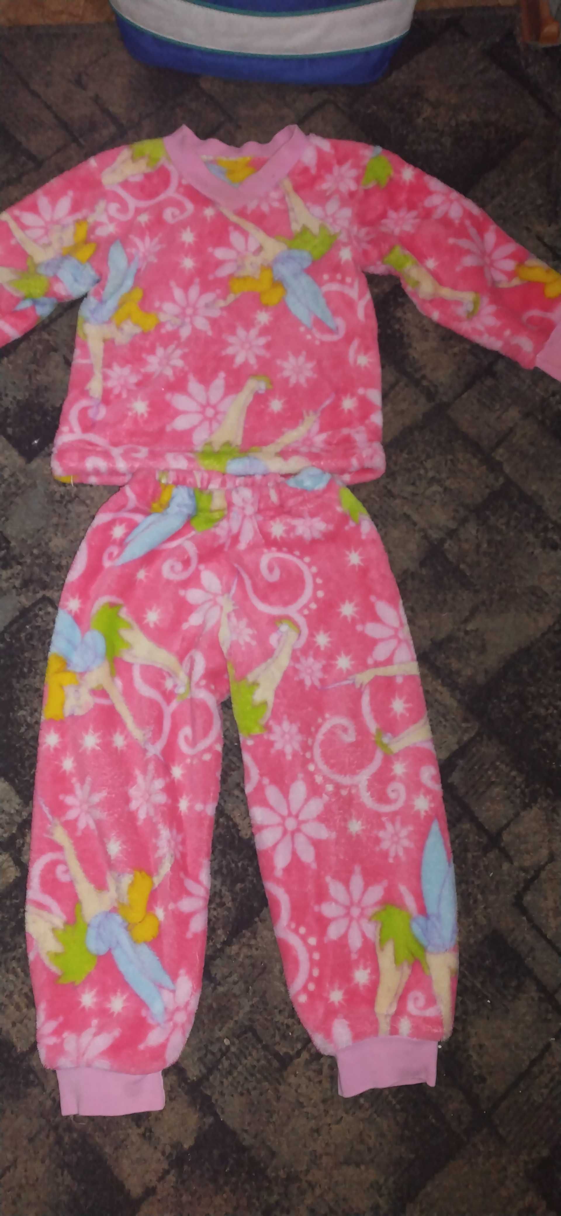 Детская пижама из флиса для девочки, рост 116-122 см.