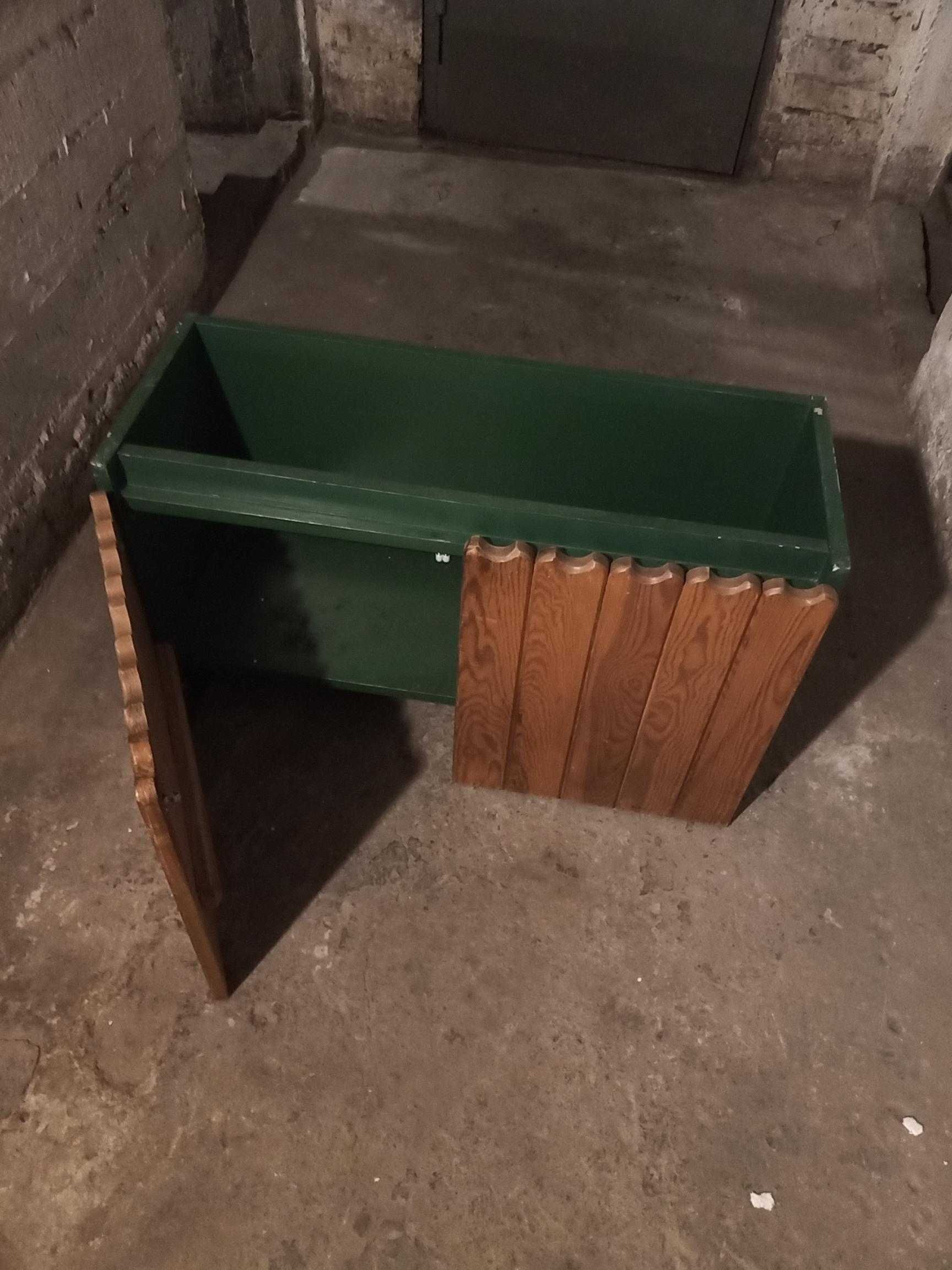 Regał 3-częściowy, drewniane ornamentowane fronty
