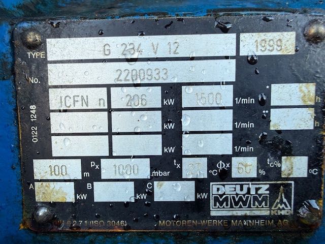 MWM silnik do agregatu V12 gazowy