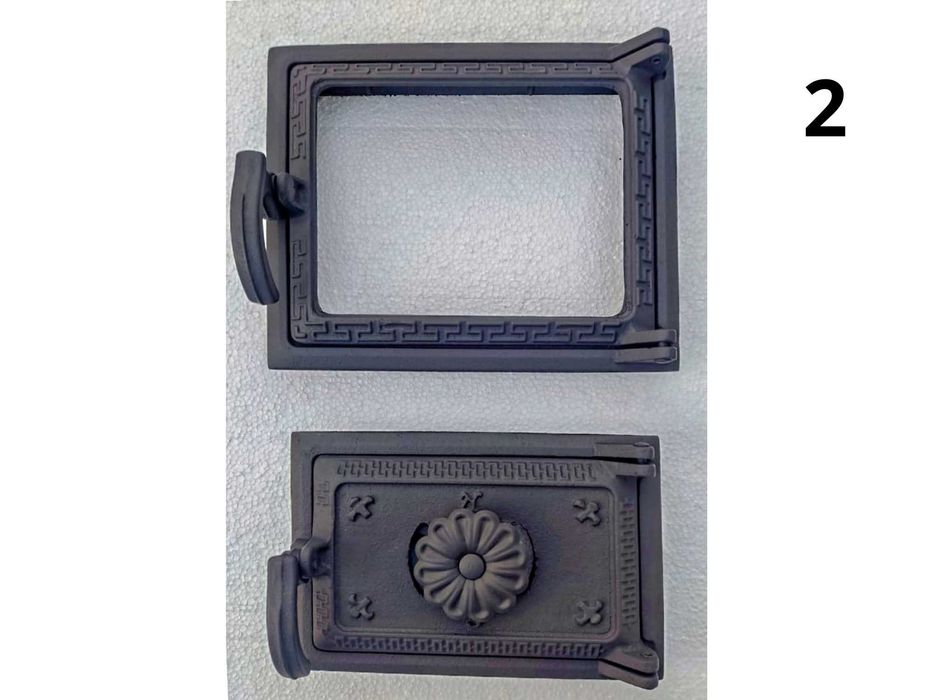 Дверца для печи и камина со стеклом, топочная чугунная печная дверка