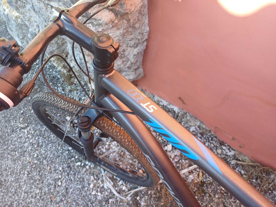 Bicicleta BTT Rockrider ST100 Quadro XL Roda 27,5 + acessórios